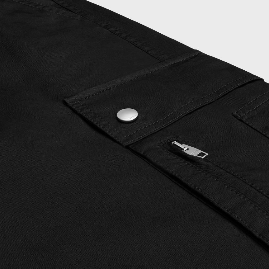 ruházat CELINE cargo nadrág pamutvászonból fekete férfiak J6P4881823