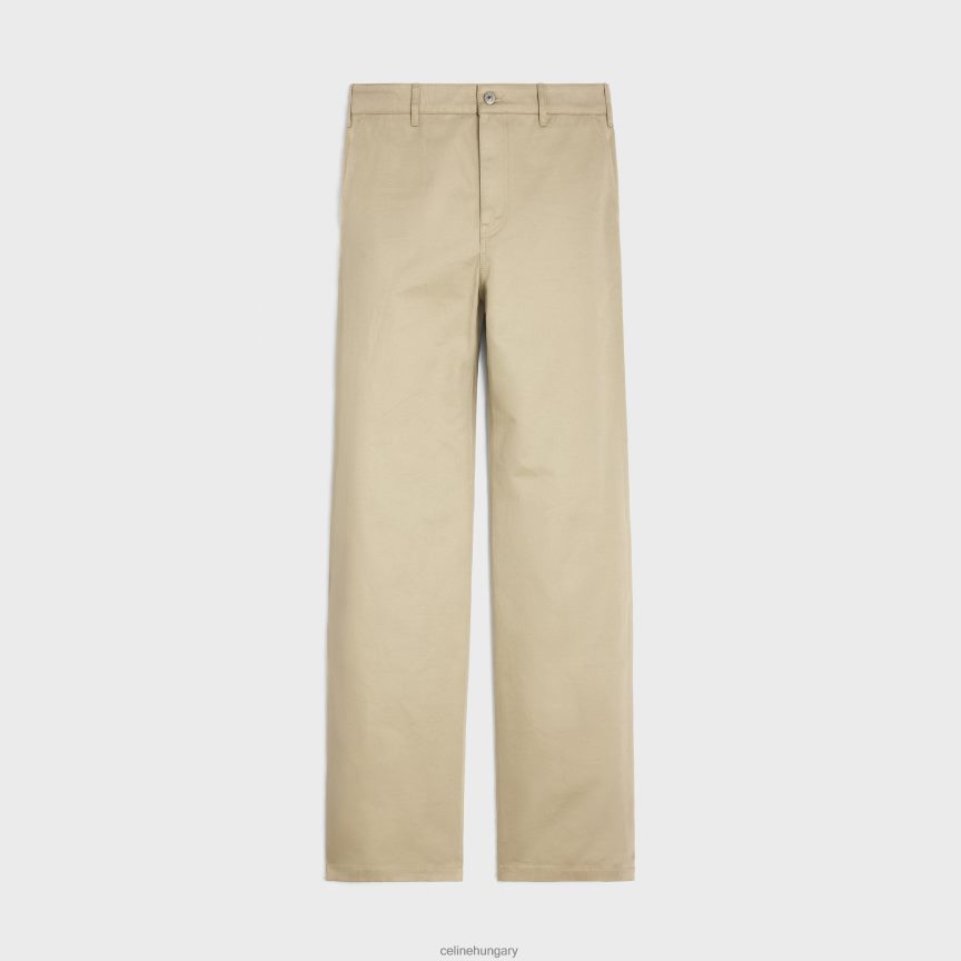 ruházat CELINE egyenes chinos pamut twill nyers mosás férfiak J6P4882011