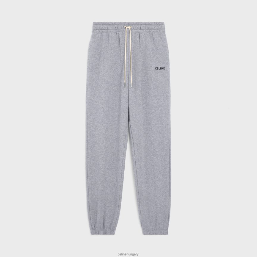 ruházat CELINE -hímzett pamut futónadrág szürke/fekete férfiak J6P4882020