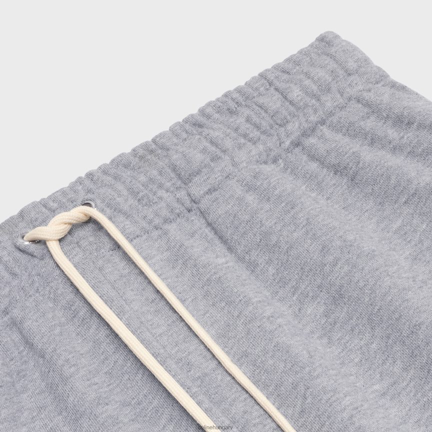 ruházat CELINE -hímzett pamut futónadrág szürke/fekete férfiak J6P4882020