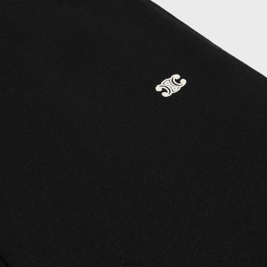 ruházat CELINE triomphe futónadrág pamutból és kasmírból fekete-fehér férfiak J6P4882018