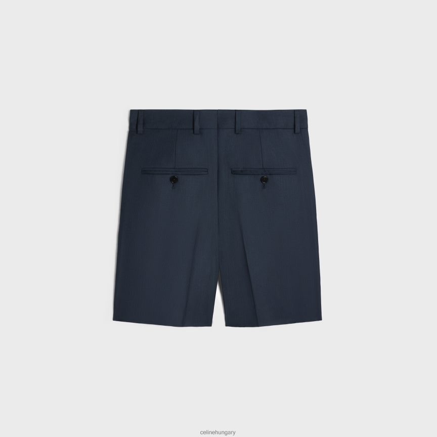 ruházat CELINE csíkos gyapjú rövidnadrág sötét tengerészkék nők J6P488589