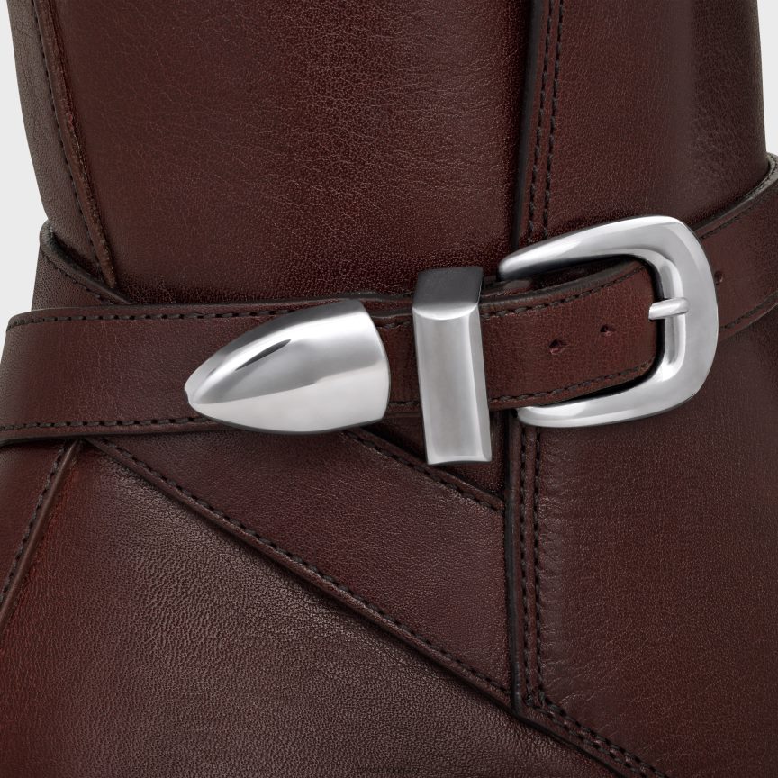 cipő CELINE jodhpur csizma joan borjúbőrben sötét bordó nők J6P488961