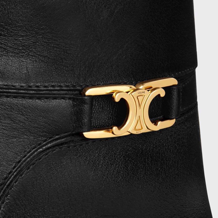 cipő CELINE verneuil bokacsizma triumfával borjúbőrből fekete nők J6P488957