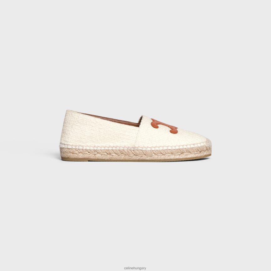 cipő CELINE les espadrilles tweed- és borjúbőrből krém nők J6P488975