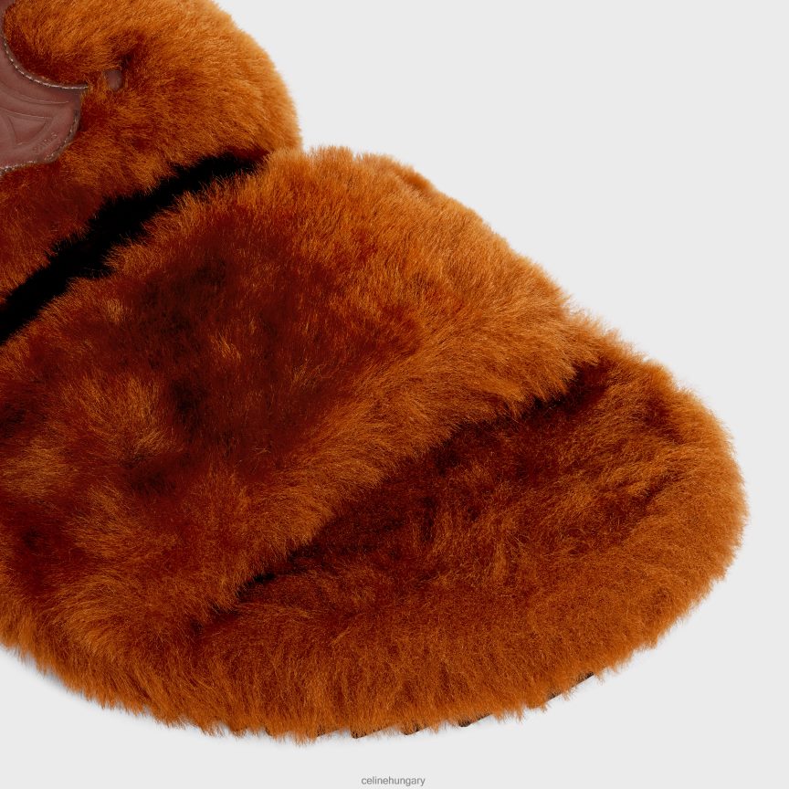 cipő CELINE prémcsúszdák diadalmaskodnak a nyírásban rozsda nők J6P488971