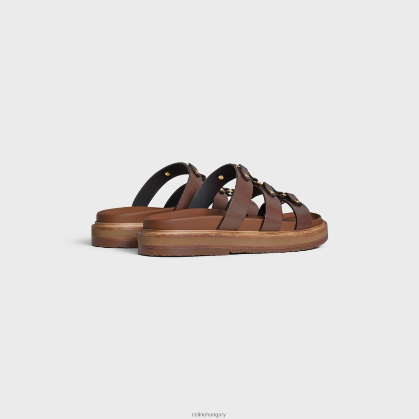 cipő CELINE tippi csúszda borjúbőr növényi szoláriumban sötétbarna nők J6P488991