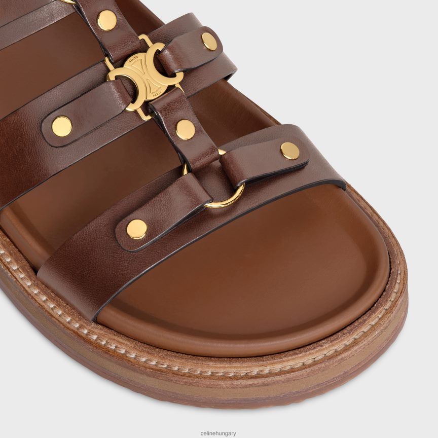 cipő CELINE tippi csúszda borjúbőr növényi szoláriumban sötétbarna nők J6P488991
