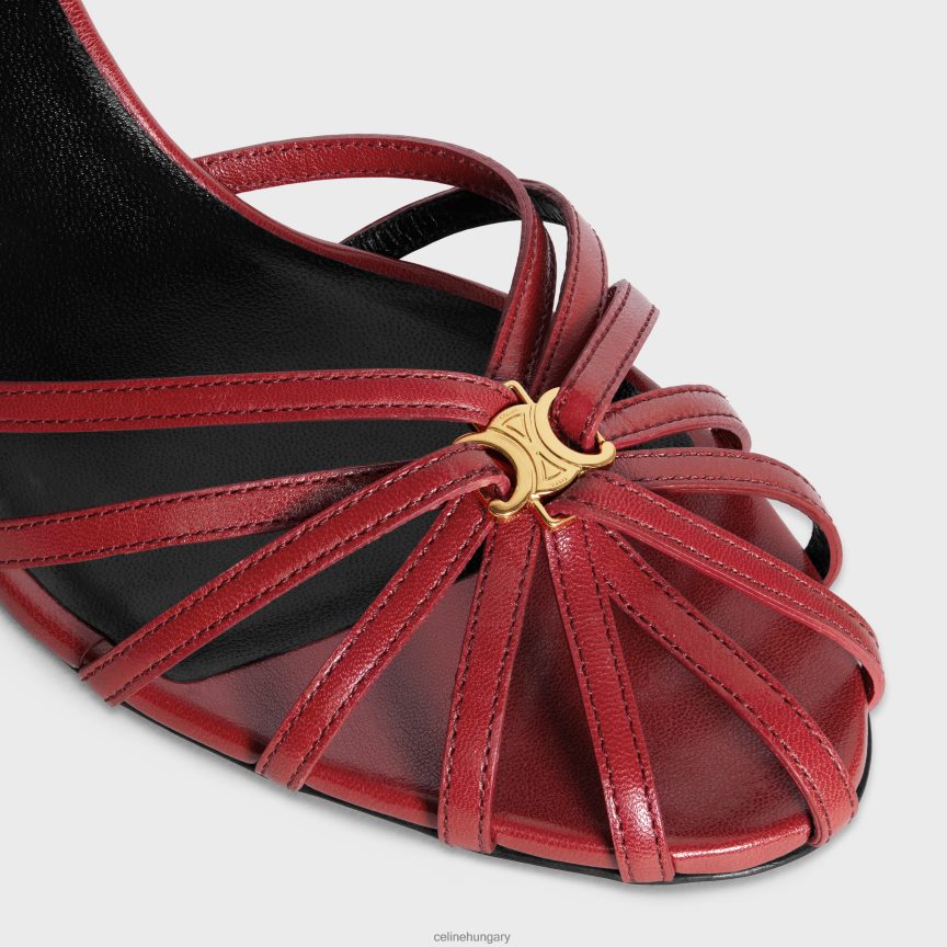 cipő CELINE triomphe szandál báránybőrből élénkvörös nők J6P4881004