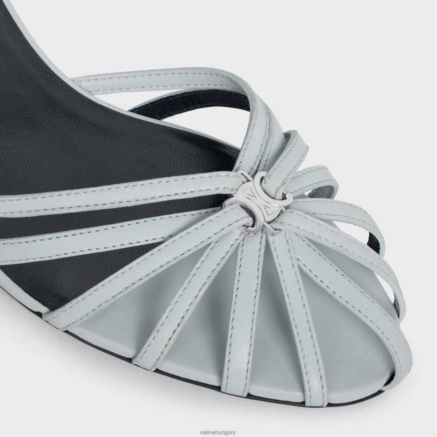 cipő CELINE triomphe szandál báránybőrből puha kék nők J6P488946