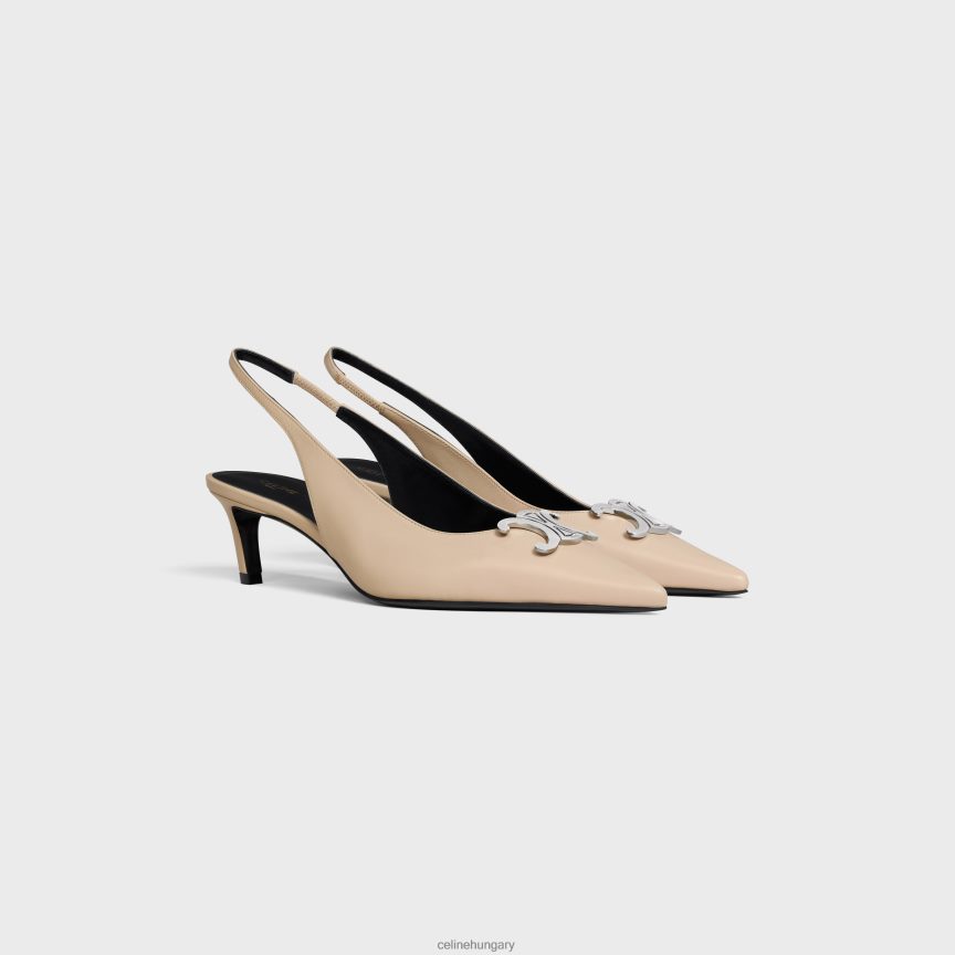 cipő CELINE alma triomphe slingback báránybőrben bézs nők J6P488919