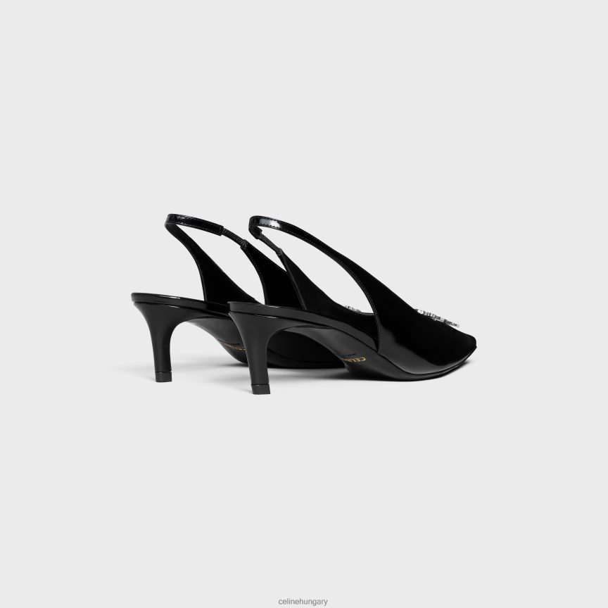 cipő CELINE alma triomphe slingback fényes borjúbőrből fekete nők J6P488977