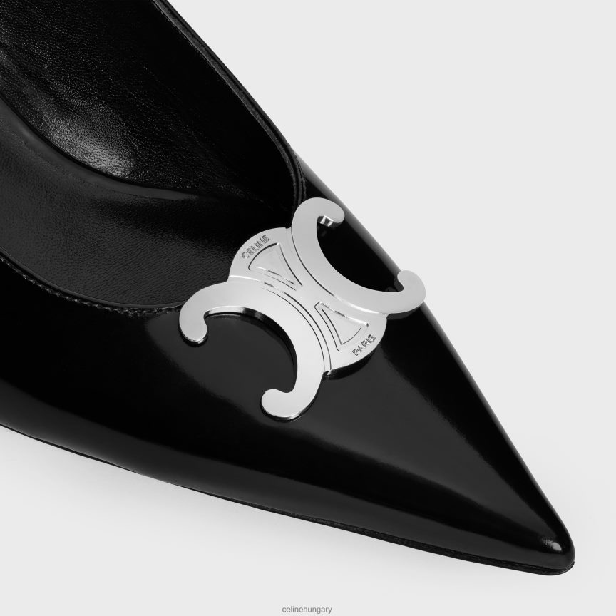 cipő CELINE alma triomphe slingback fényes borjúbőrből fekete nők J6P488977