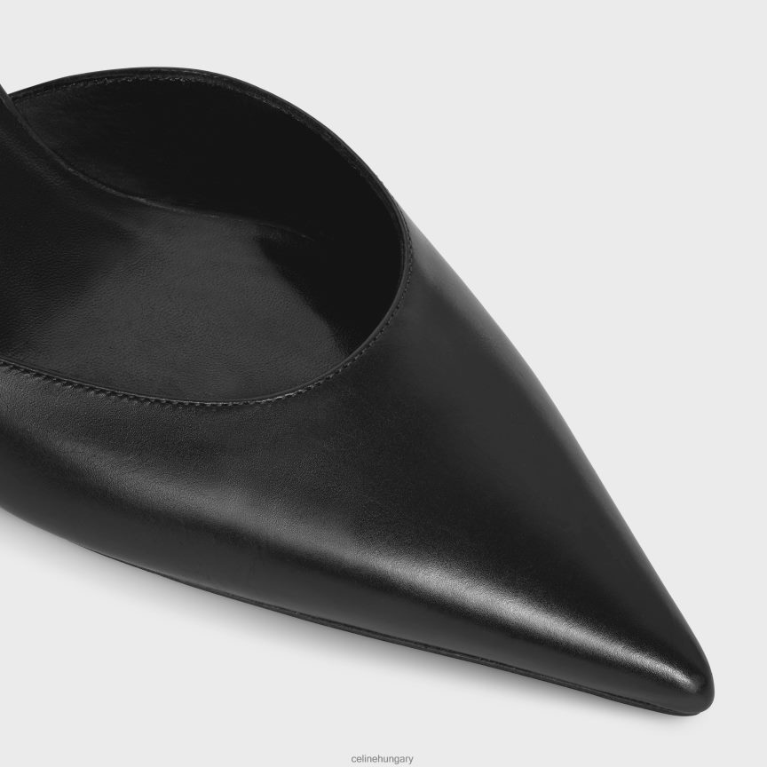 cipő CELINE cica pántos triumfával borjúbőr arany kivitelben fekete nők J6P488943