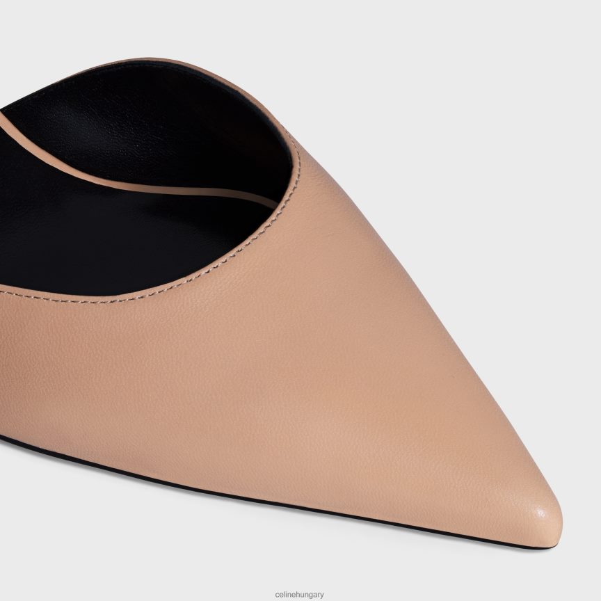 cipő CELINE cica szíjjal triumfál báránybőrben bézs rózsa nők J6P488983