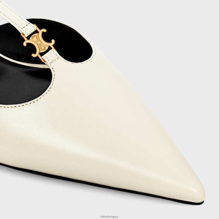 cipő CELINE cica t-bar hevederes pumpa báránybőrből tej nők J6P488981