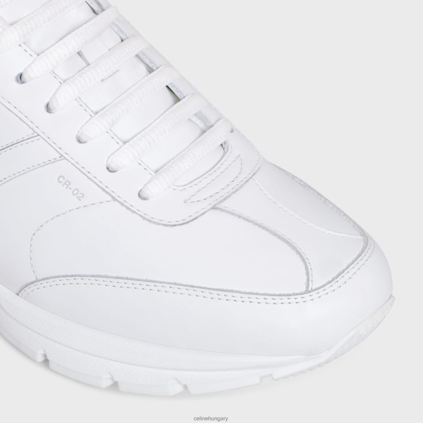 cipő CELINE Runner cr-02 alacsony fűzős borjúbőr tornacipő optika fehér/fekete nők J6P488913