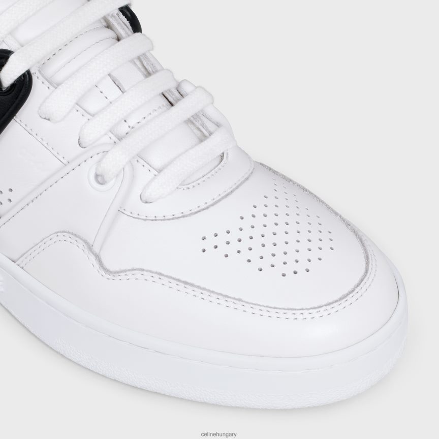 cipő CELINE ct-04 edzőcipő alacsony fűzős borjúbőrből optika fehér/fekete nők J6P4881012