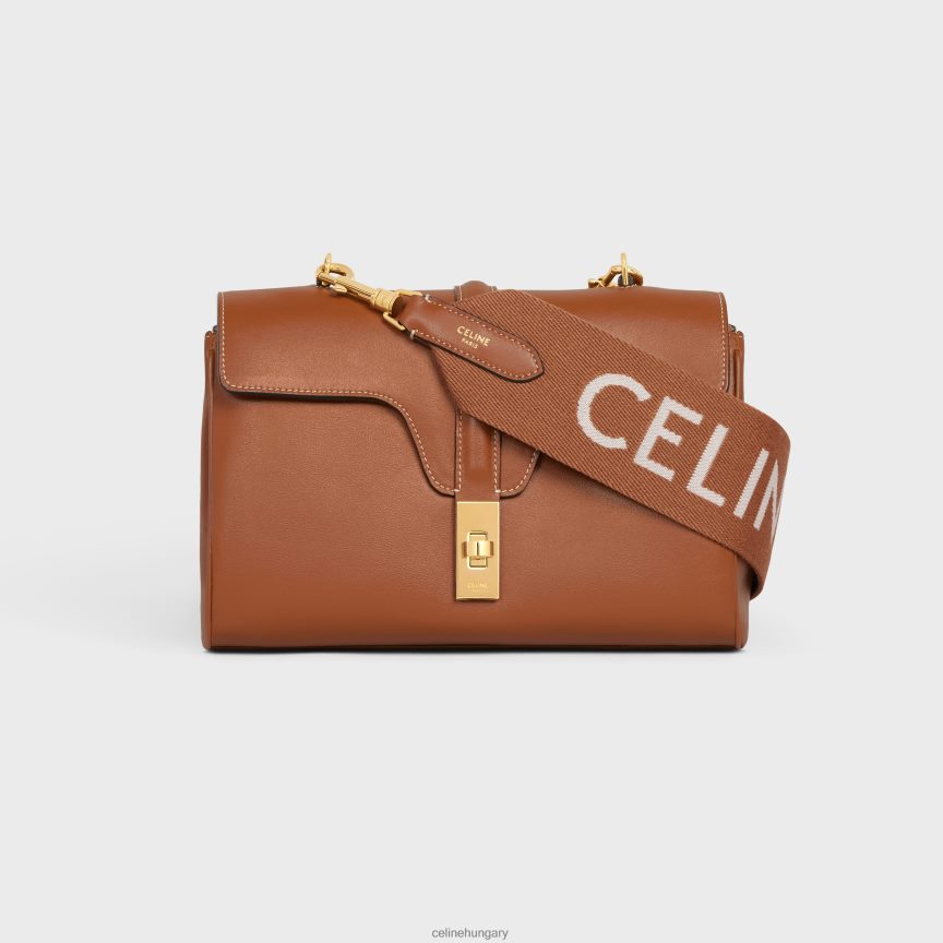 kiegészítők CELINE hosszú gyapjú szíj, jacquard arany bevonattal barna/fehér nők J6P488516