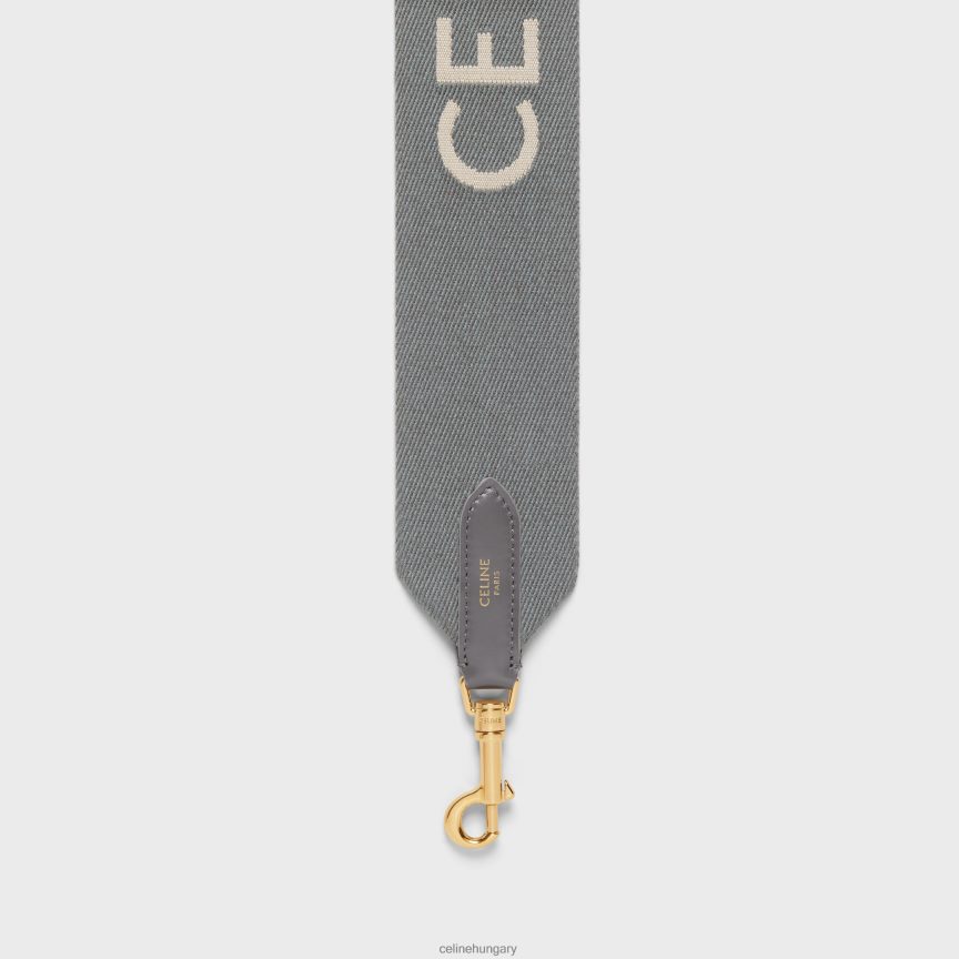 kiegészítők CELINE rövid gyapjúpánt jacquard szürke/fehér nők J6P488523