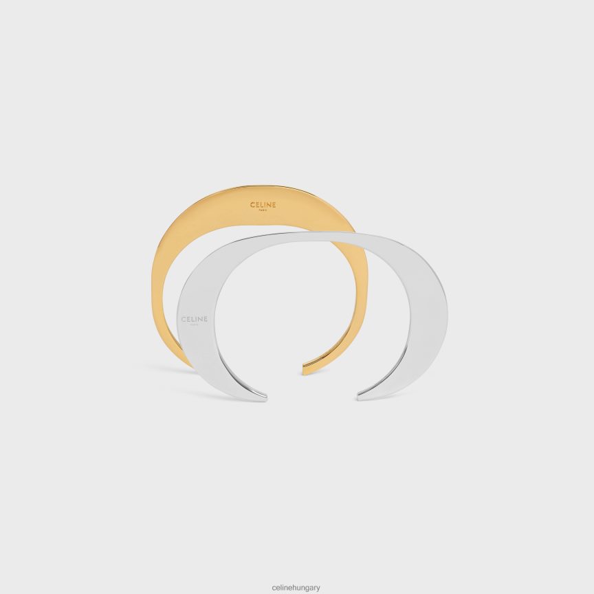 kiegészítők CELINE 2 sárgaréz mandzsetta készletet alkot, arany és ródium bevonattal Arany ezüst nők J6P4881372