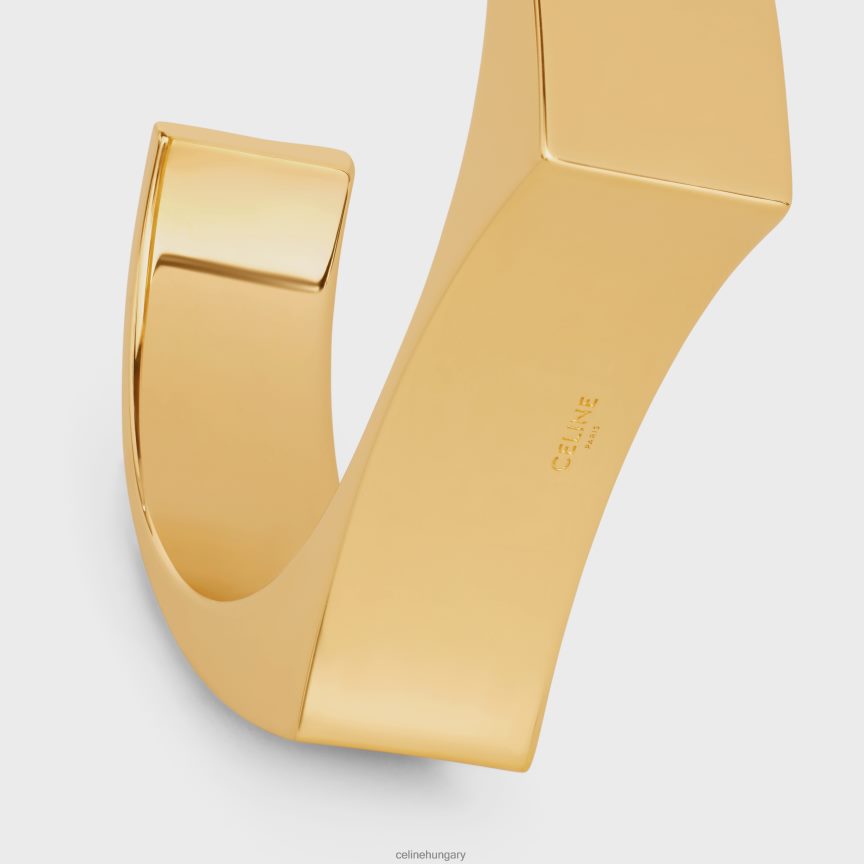 kiegészítők CELINE abstrates homorú mandzsettát képez sárgarézből, bevonattal Arany nők J6P4881371