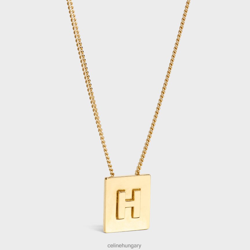 kiegészítők CELINE ábécé h sárgaréz nyaklánc felülettel Arany nők J6P4881331