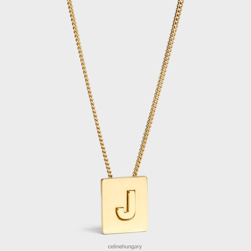 kiegészítők CELINE ábécé j sárgaréz nyaklánc kivitelben Arany nők J6P4881333