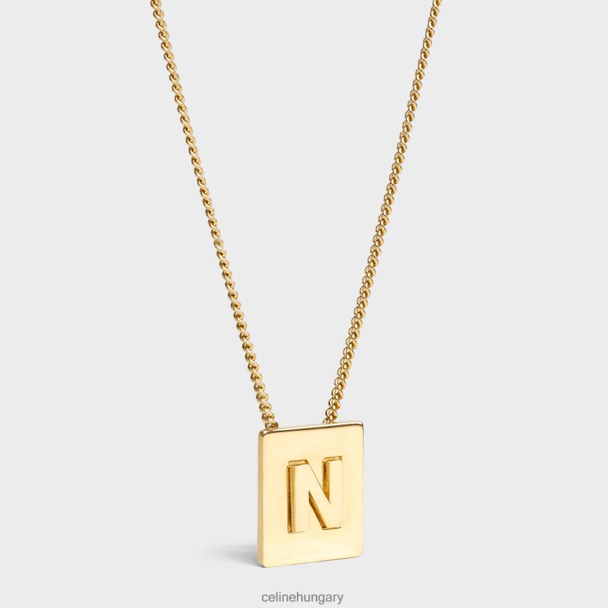 kiegészítők CELINE ábécé n sárgaréz nyaklánc bevonattal Arany nők J6P4881337