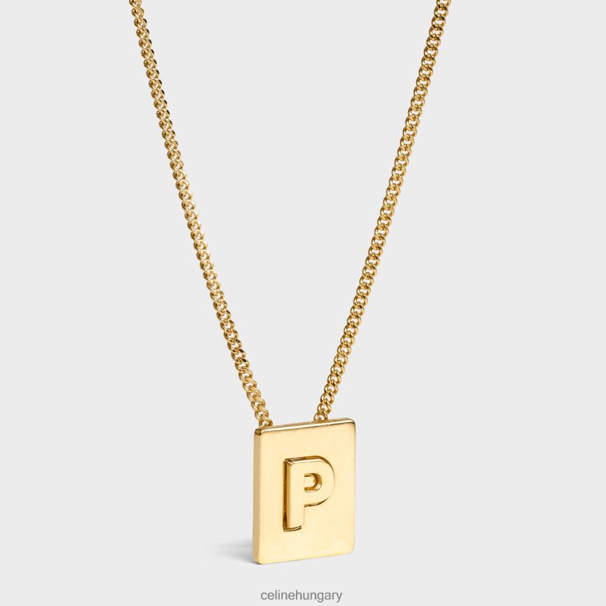 kiegészítők CELINE ábécé p nyaklánc sárgaréz kivitelben Arany nők J6P4881339