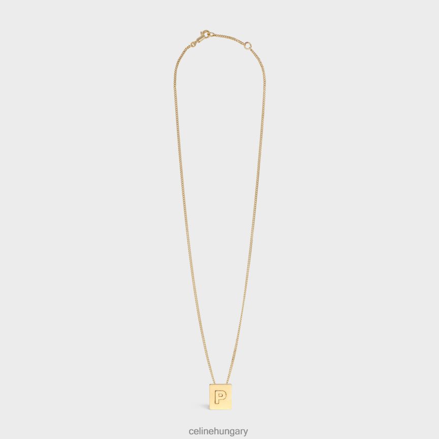 kiegészítők CELINE ábécé p nyaklánc sárgaréz kivitelben Arany nők J6P4881339