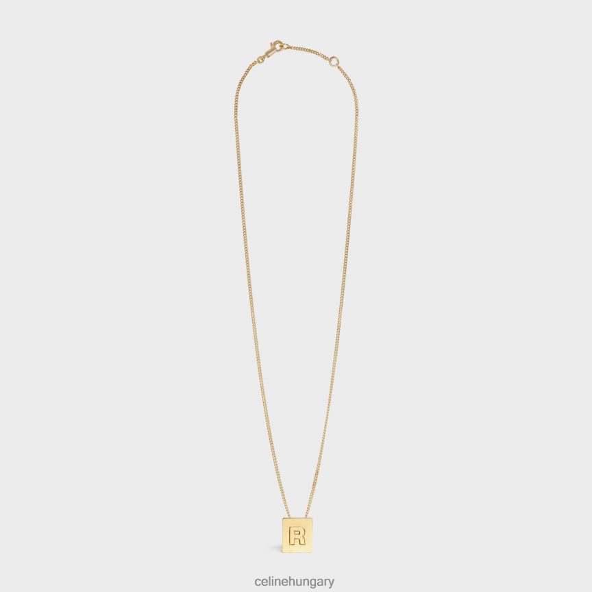 kiegészítők CELINE ábécé réz nyaklánc kidolgozással Arany nők J6P4881341