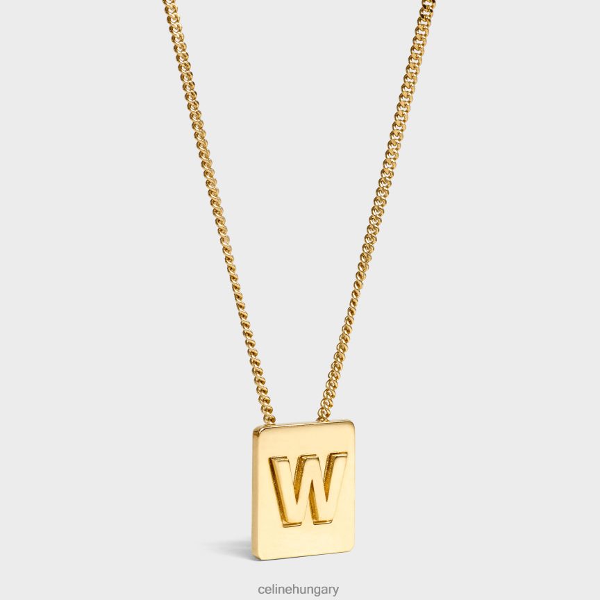 kiegészítők CELINE ábécé sárgaréz nyaklánc bevonattal Arany nők J6P4881346
