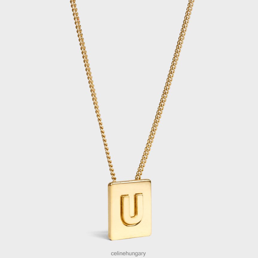 kiegészítők CELINE ábécé u sárgaréz nyaklánc kivitelben Arany nők J6P4881344