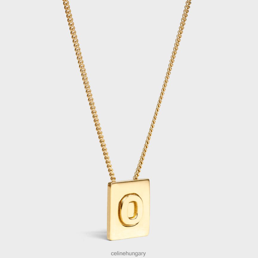 kiegészítők CELINE ábécé vagy sárgaréz nyaklánc bevonattal Arany nők J6P4881338