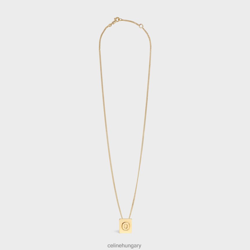 kiegészítők CELINE ábécé vagy sárgaréz nyaklánc bevonattal Arany nők J6P4881338