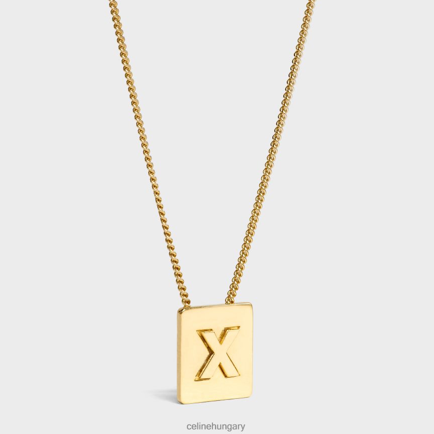 kiegészítők CELINE ábécé x sárgaréz nyaklánc felülettel Arany nők J6P4881347