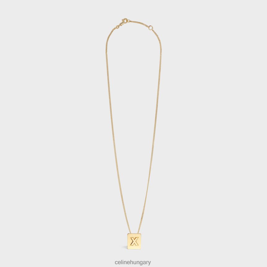 kiegészítők CELINE ábécé x sárgaréz nyaklánc felülettel Arany nők J6P4881347