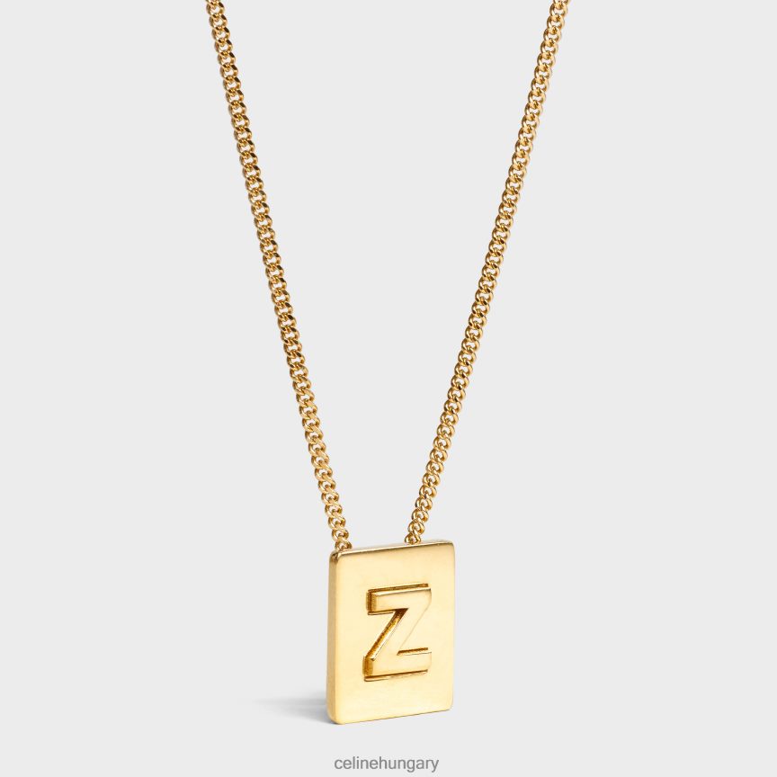 kiegészítők CELINE ábécé z sárgaréz nyaklánc felülettel Arany nők J6P4881349
