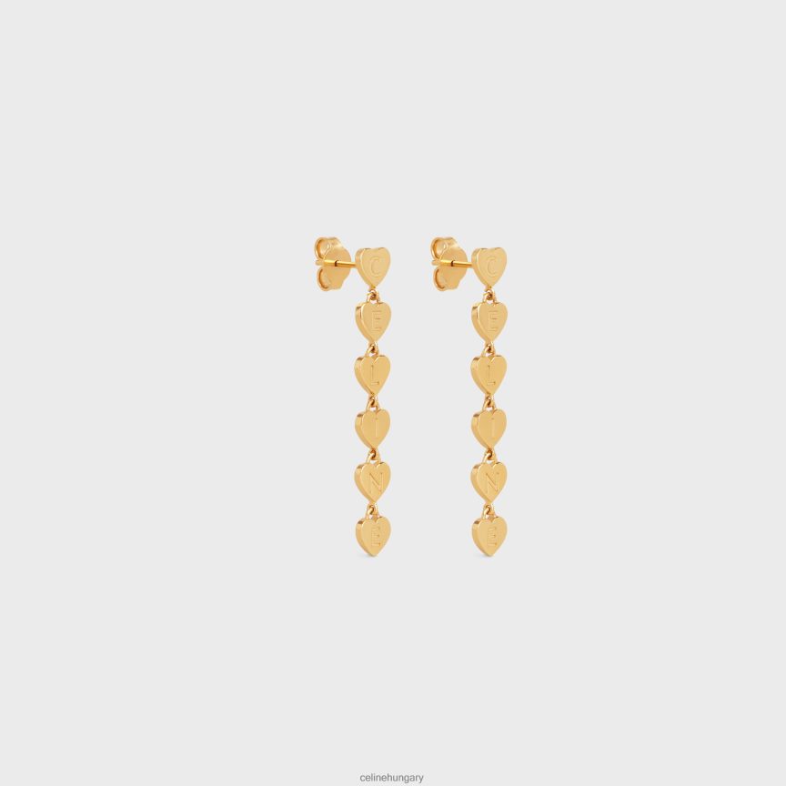 kiegészítők CELINE coeur sárgaréz fülbevaló kivitelezéssel Arany nők J6P4881264