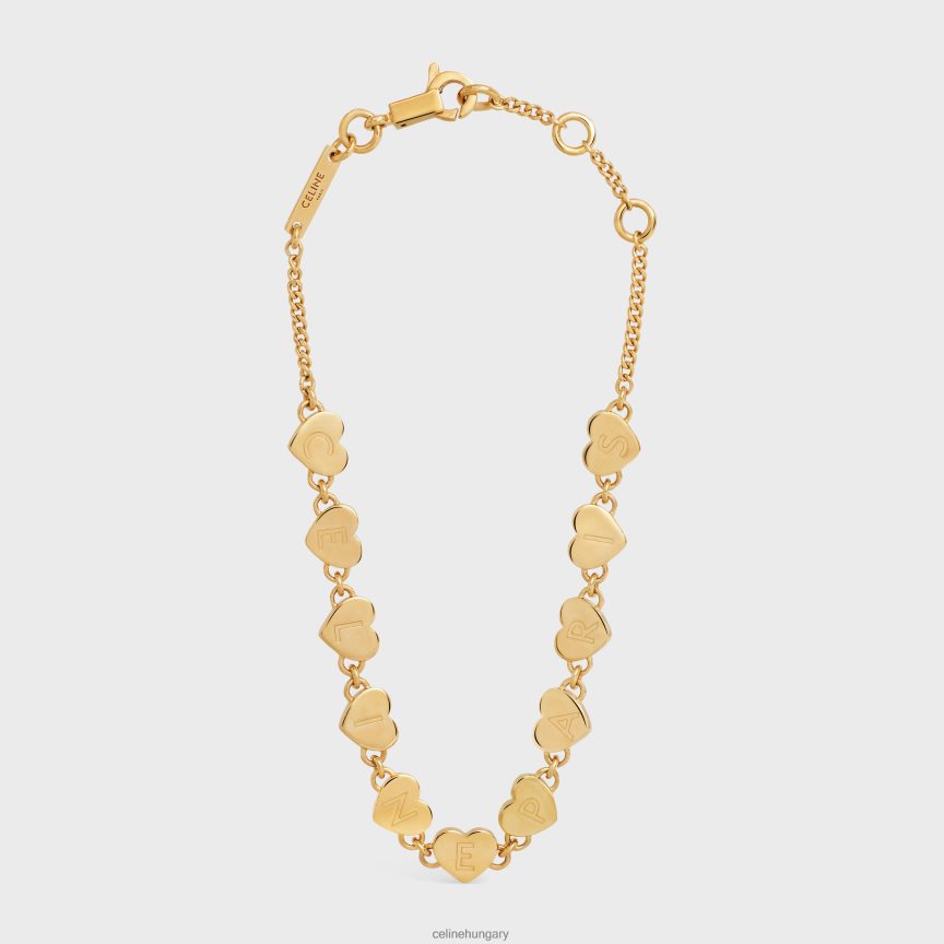 kiegészítők CELINE coeur sárgaréz karkötő felülettel Arany nők J6P4881263