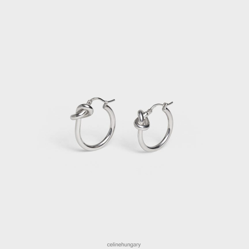 kiegészítők CELINE csomós kis karika sárgarézből ródium bevonattal ezüst nők J6P4881352