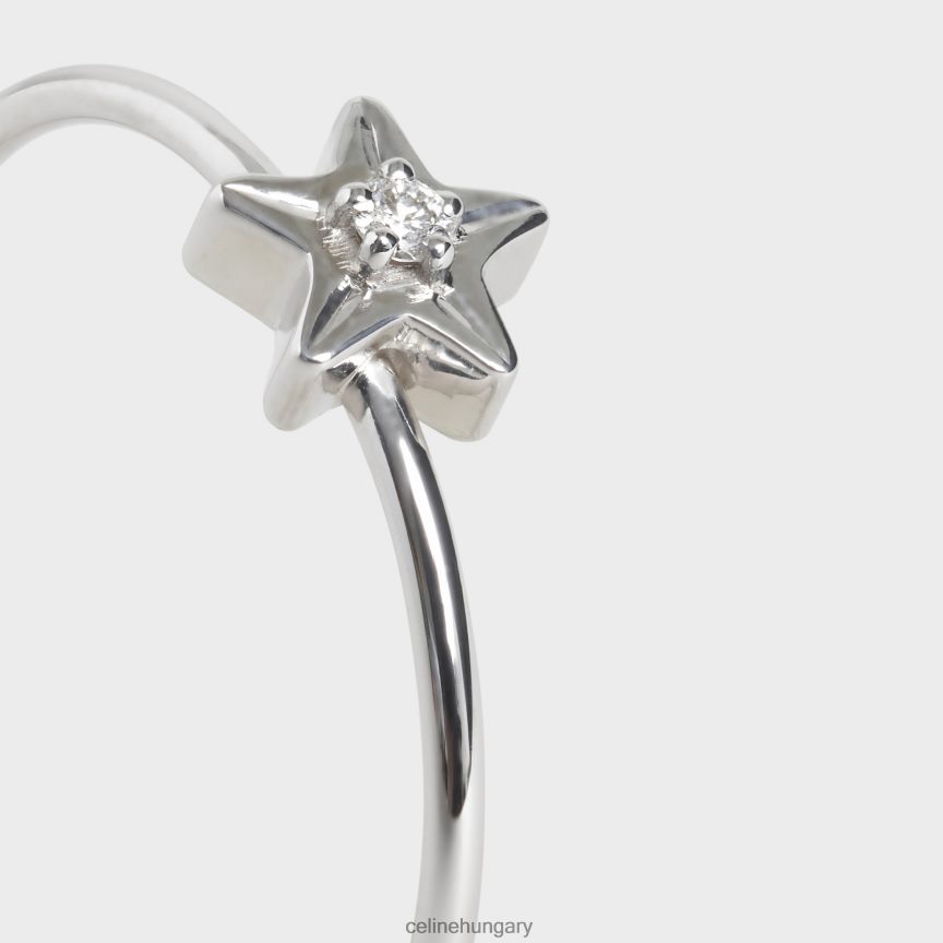 kiegészítők CELINE etoile gyémánt gyűrű fehér arany és fehér nők J6P4881420