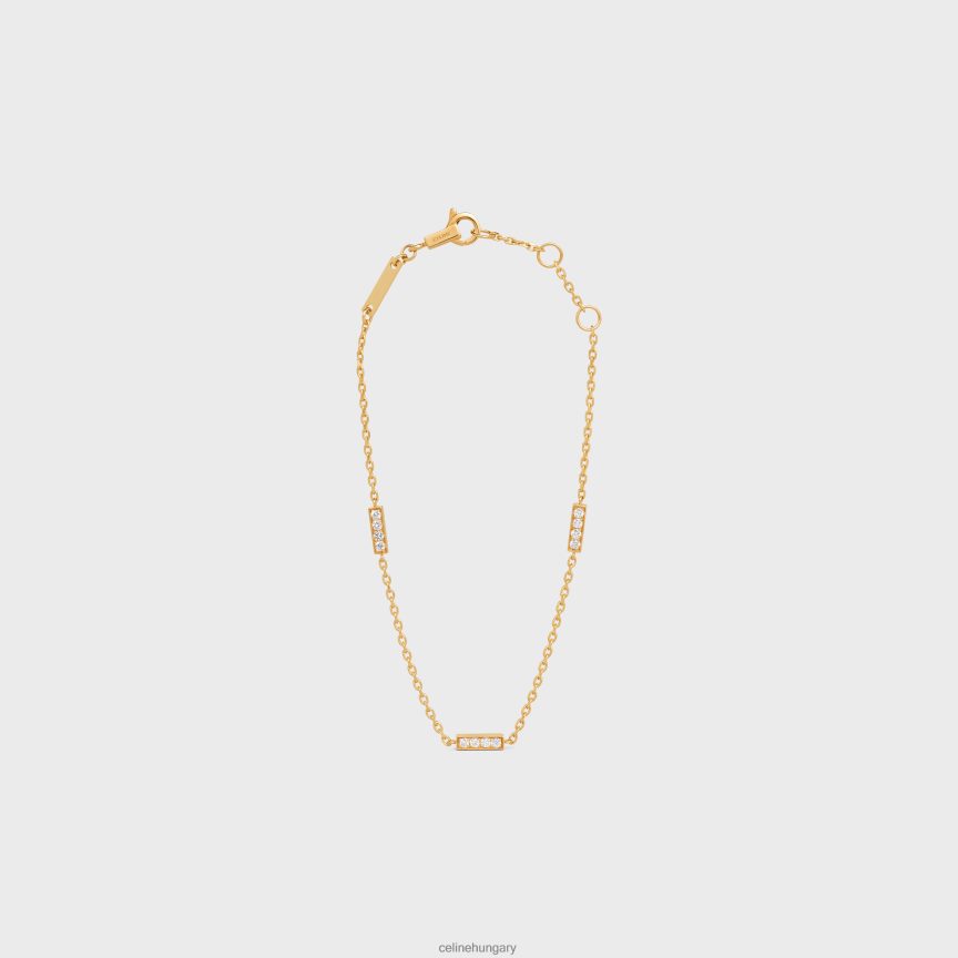 kiegészítők CELINE hármas gyémánt karkötő sárga arany és fehér nők J6P4881391