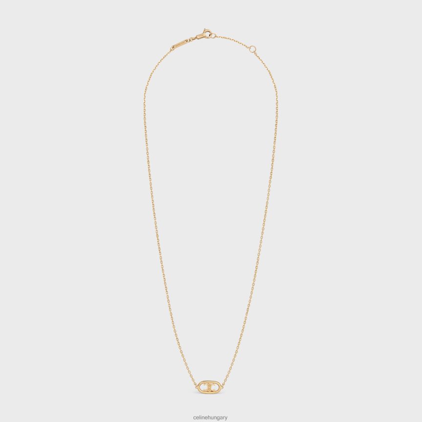 kiegészítők CELINE maillon triomphe nyaklánc be sárga arany nők J6P4881383