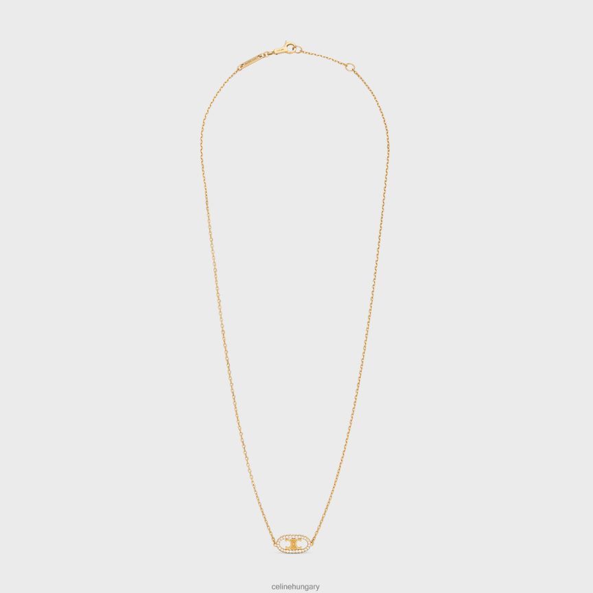 kiegészítők CELINE maillon triomphe nyaklánc gyémántból sárga arany és fehér nők J6P4881378