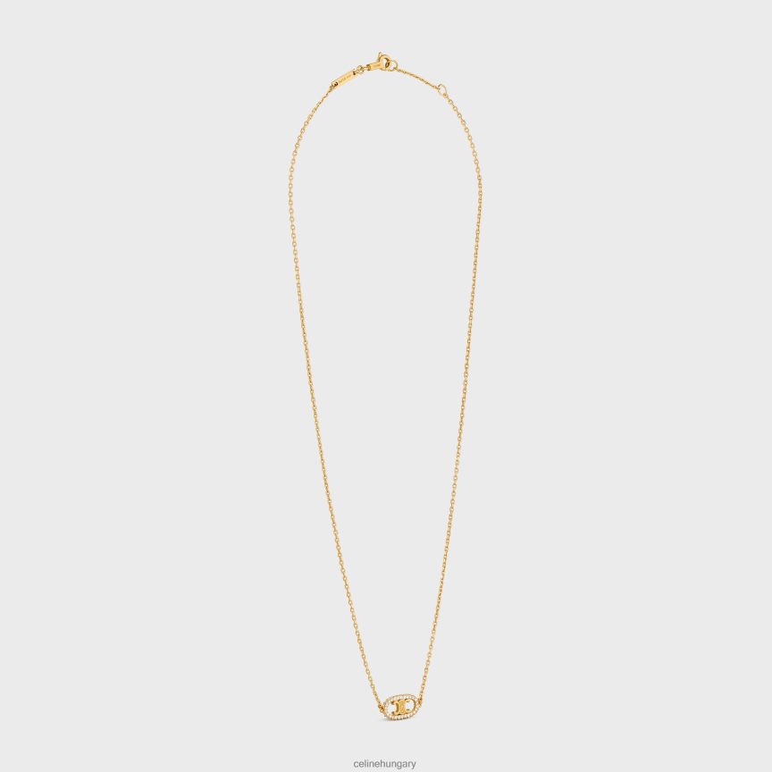 kiegészítők CELINE maillon triomphe nyaklánc gyémántból sárga arany és fehér nők J6P4881378