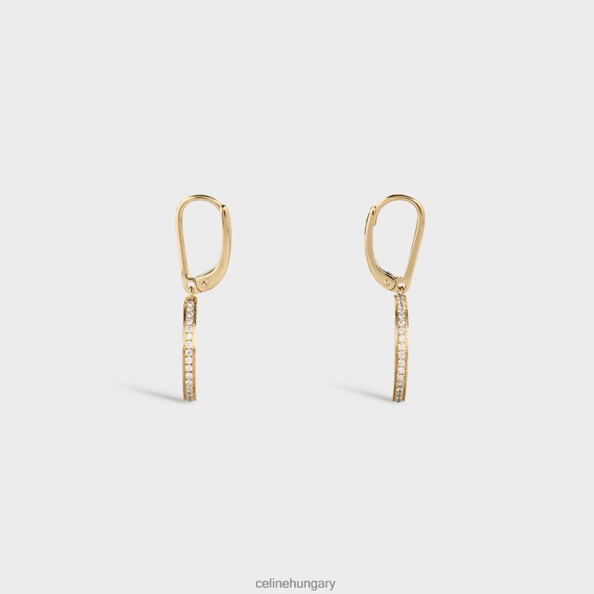 kiegészítők CELINE medaille gyémánt fülbevaló sárga arany és fehér nők J6P4881415