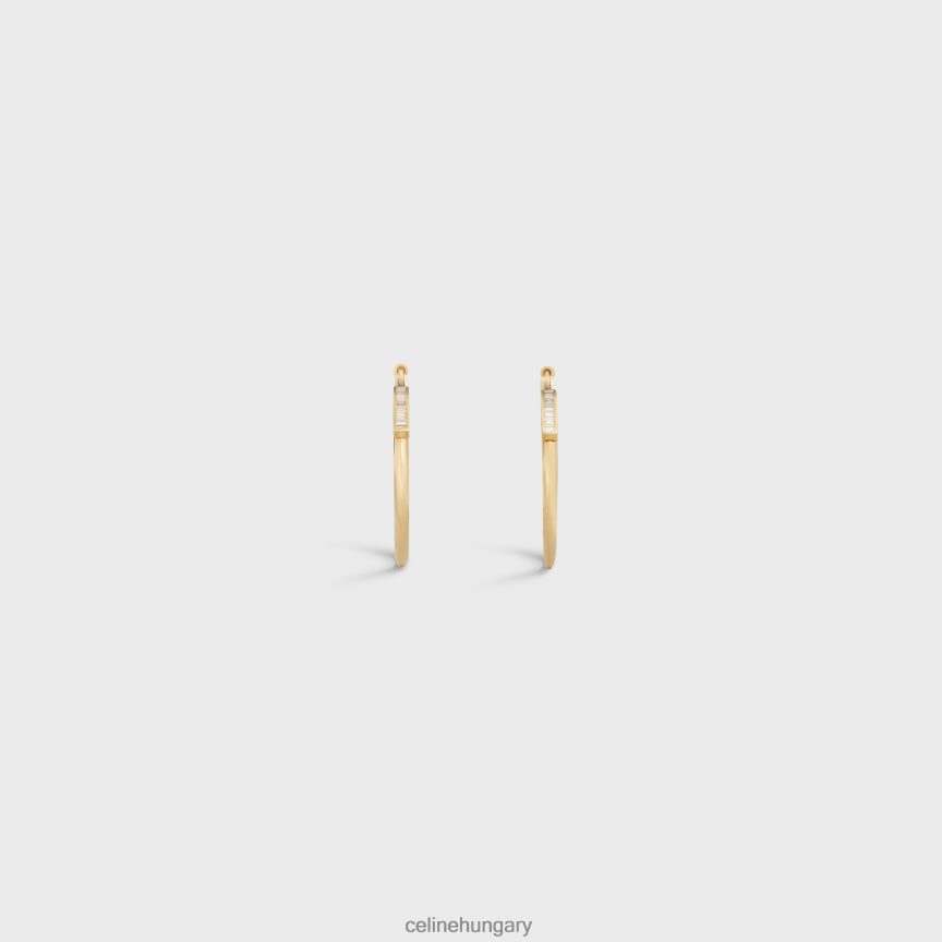 kiegészítők CELINE rendszere nagy karikák gyémántban sárga arany és fehér nők J6P4881424