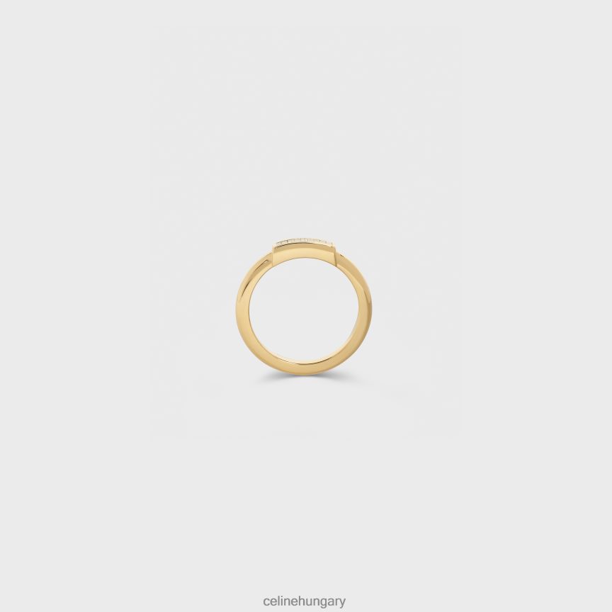 kiegészítők CELINE rendszergyűrű gyémántban sárga arany és fehér nők J6P4881425
